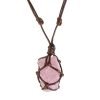Raw Irregular Rose Quartz Necklace