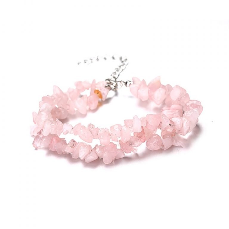 Rose Quartz Bracelets - Natural Handmade Healing Gemstone Jewelry