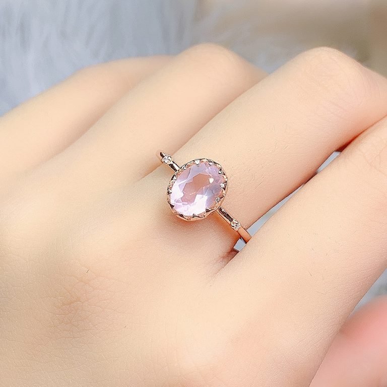 Pure rose quartz ring Clearance