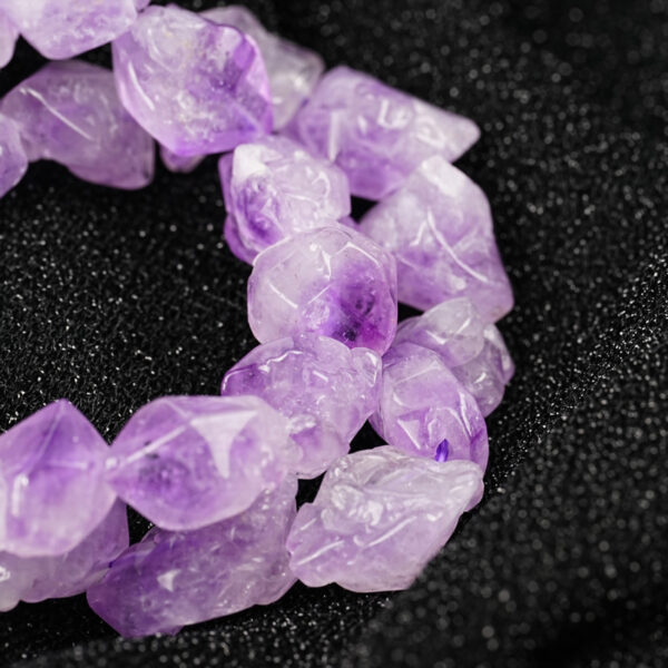Natural Amethyst Raw Ore Raw Stone Bracelet - Image 2