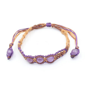 Hand-Woven Amethyst Bracelet