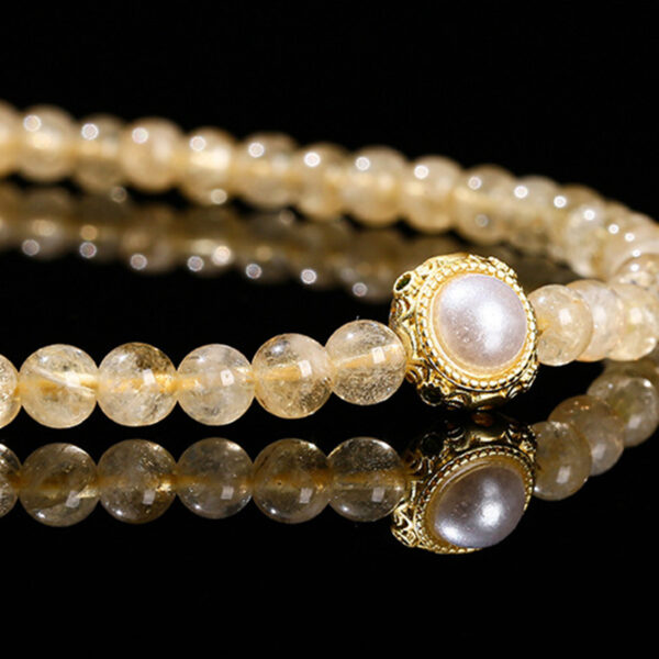 Natural Citrine Double Layers Bracelet - Image 5